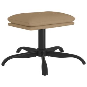 vidaXL Fotpall cappuccino 60x60x36 cm konstl&auml;der