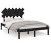 vidaXL S&auml;ngram massiv furu 135x190 cm svart