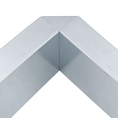 vidaXL Snigelkant galvaniserat stål 100x100x25 cm