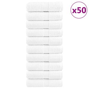 vidaXL Premium tv&auml;ttlappar SOLUND 50 st vit 15x21cm 600gsm