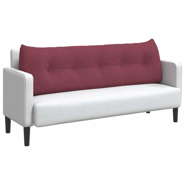 vidaXL Ryggkudde Vinr&ouml;d 160 x 24 x 50 cm tyg