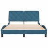 vidaXL Bed Frame with LED without Mattress Blue 120x200 cm Velvet
