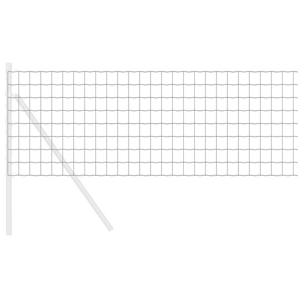 vidaXL Eurogärdsel Grå 0.4 x 50 m PVC-belagt järn