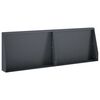 vidaXL St&ouml;dv&auml;gg 2 st 60 x 12 x 30 cm St&aring;l Antracit