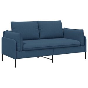 vidaXL 2-sits soffa Bl&aring; 188 x 81 x 89 cm Tyg