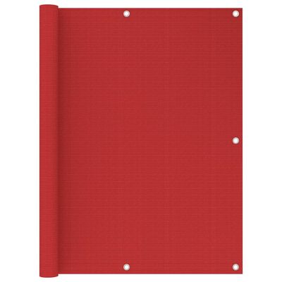 vidaXL Balkongskärm röd 120x300 cm HDPE