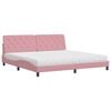 vidaXL Bed with Mattress Pink 200x200 cm Velvet