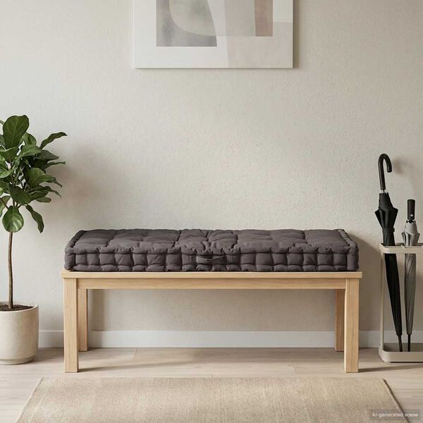 vidaXL Dyna till pallsoffa bomull 120x80x10 cm antracit