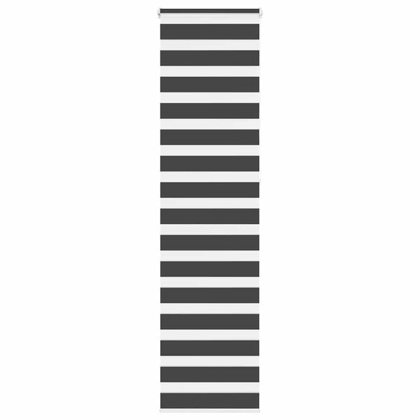 vidaXL Rullgardin zebra svart 55x230 cm tyg bredd 50,9 cm polyester