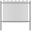 vidaXL Spets B&aring;gstaket DRONTEN 200 x 200 cm Pulverlackerat st&aring;l Svart