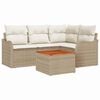 vidaXL Tr&auml;dg&aring;rdsoffset 5 st Beige konstrotting