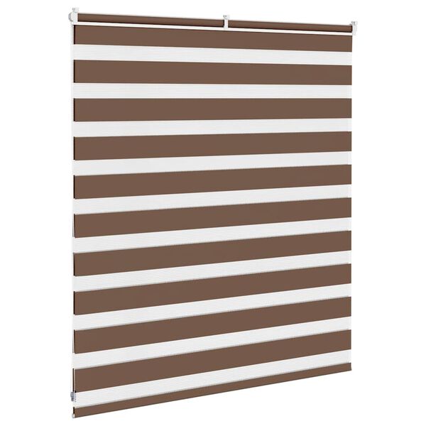 vidaXL Rullgardin zebra brun 125x100 cm tyg bredd 120,9 cm polyester
