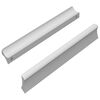 vidaXL Handtag Enf&auml;rgad 2 st Silver 105.7 x 7.4 x 15.5 mm Aluminium