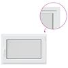 vidaXL K&auml;llarf&ouml;nster inre f&auml;rg vit RISOR 85 x 50 cm PVC och klart glas