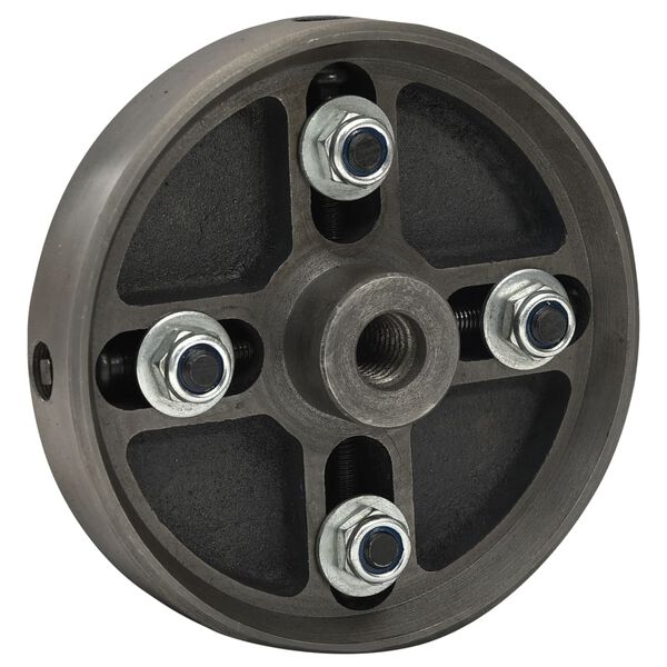 vidaXL 4-backs svarvchuck med M18-koppling stål svart 150x63 mm