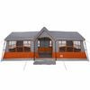 vidaXL Familjet&auml;lt med tak Gr&aring; och orange 622 x 295 x 238 cm