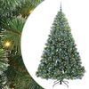 vidaXL Konstgjord julgran med 300 LED-lampor Gr&ouml;n 210 cm PE och PVC