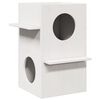 vidaXL Katthus vit 43x43x60 cm massiv furu