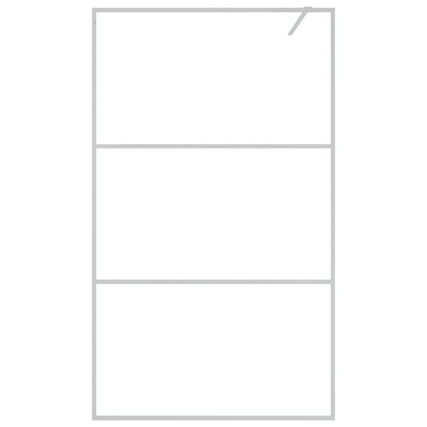 vidaXL Duschv&auml;gg silver 115x195 cm halvfrostat ESG-glas