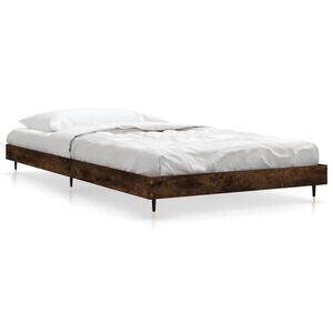vidaXL S&auml;ngram utan madrass r&ouml;kf&auml;rgad ek 100x200 cm konstruerad tr&auml;