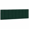 vidaXL Bed Frame with LED without Mattress "Hanko" Dark Green 160x200 cm Velvet