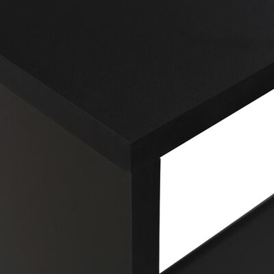 vidaXL Barbord med 2 bordsskivor svart 130x40x120 cm