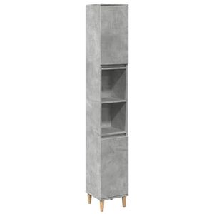 vidaXL Badrumssk&aring;p betonggr&aring; 30x30x190 cm konstruerat tr&auml;