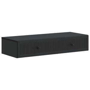 vidaXL V&auml;ggmonterad sidobord Svart 87,5 x 34,5 x 17 cm Konstruerat tr&auml;