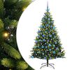 vidaXL Konstigt hinged julgran 300 LEDs Gr&ouml;n 180 cm PVC och PE