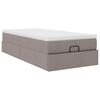 vidaXL Ottoman s&auml;ngram med madrass taupe 90x200 cm tyg