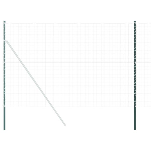 vidaXL St&auml;ngselstolpe 2 pcs Gr&ouml;n Pulverlackerad st&aring;l