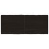 vidaXL Bordsskiva m&ouml;rkbrun 120x50x(2-6) cm massivt tr&auml; levande kant