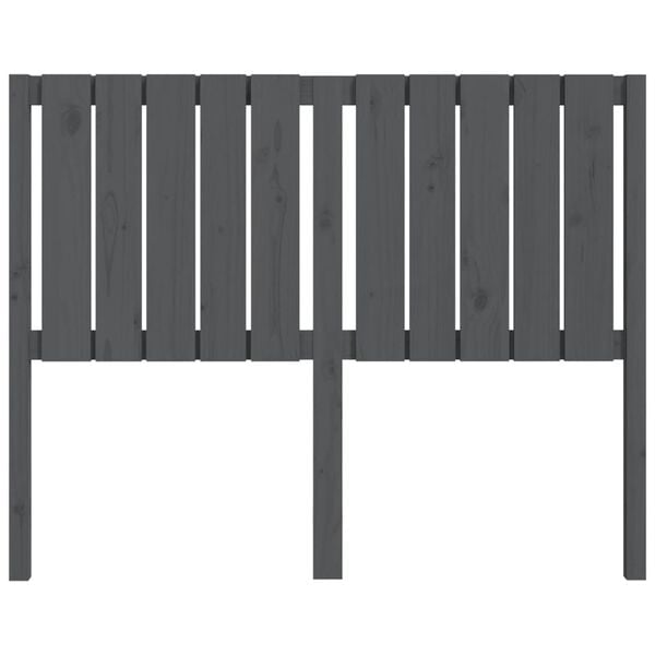 vidaXL S&auml;nggavel gr&aring; 125,5x4x100 cm massiv furu