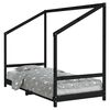 vidaXL S&auml;ngram f&ouml;r barns&auml;ng svart 90x200 cm massiv furu