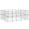vidaXL Hundg&aring;rd svart 36 paneler 175x140x70 cm st&aring;l