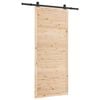 vidaXL Skjutd&ouml;rr Naturlig 80 x 208 cm Massiv furu
