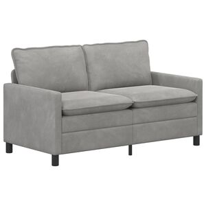 vidaXL Soffa Ljusgr&aring; 156 x 81 x 87,5 cm Sammet