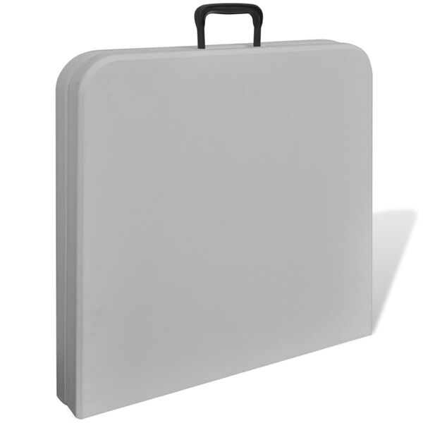 vidaXL Hopf&auml;llbart tr&auml;dg&aring;rdsbord 122 cm HDPE vit