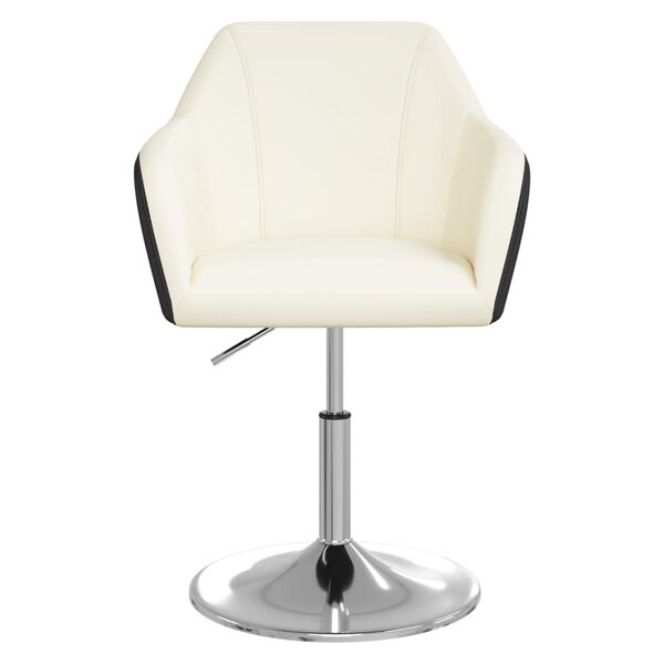 vidaXL Barstol vit och svart konstl&auml;der