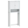 vidaXL Tv&auml;ttmaskinsk&aring;p BERG vit 76x27x164,5 cm massivt tr&auml;