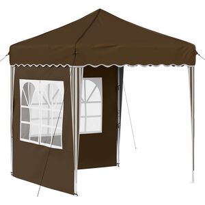 vidaXL Pop-up Partyt&auml;lt Brun 195 x 195 x 245 cm Oxford Tyg