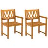 vidaXL Utomhusb&auml;nk 2 pcs Naturlig 56 x 55,5 x 90 cm Massivt Akaciatr&auml;