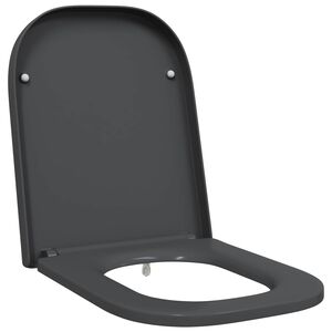 vidaXL Toalettstol Antracit 47,5 x 35 x 3,6 cm Duroplast