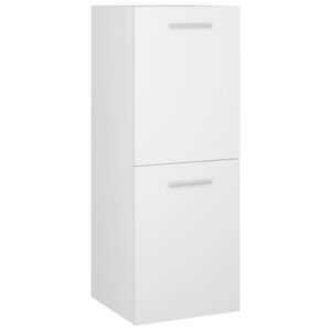vidaXL Badrumssk&aring;p vit 30x30x80 cm konstruerat tr&auml;