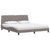 vidaXL Bed with Mattress Taupe 180x200 cm Fabric