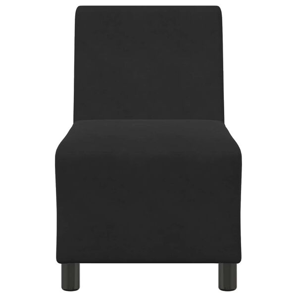 vidaXL | Modulsofa utan armst&ouml;d | Svart 55 x 74 x 82 cm Sammet