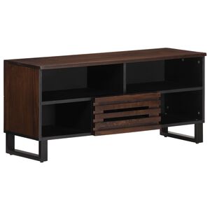 vidaXL Tv-b&auml;nk brun 100x34x46 cm massivt mangotr&auml;