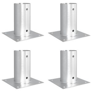 vidaXL Rund Markf&ouml;rankring 4 pcs Silver 15 x 15 x 15 cm Metall