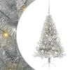 vidaXL Konstgjord F&ouml;rbelyst Julgran Silver 120 cm PET