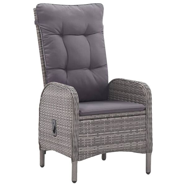 vidaXL Matgrupp f&ouml;r tr&auml;dg&aring;rden 7 delar gr&aring;